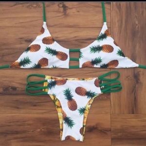 Reversible pineapple bikini set